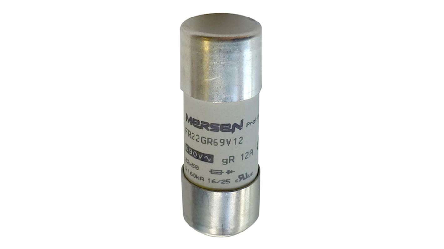 Mersen 80A FF Ceramic Cartridge Fuse, 22 x 58mm