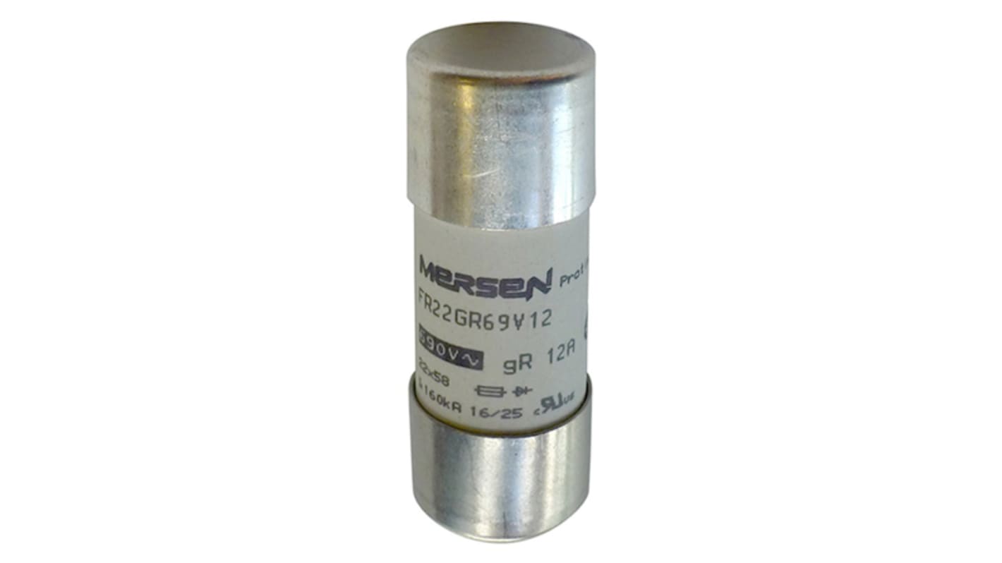 Mersen 80A FF Ceramic Cartridge Fuse, 22 x 58mm