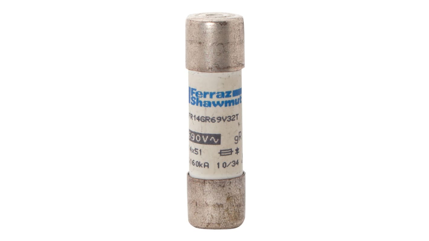 Mersen 10A FF Cartridge Fuse, 14 x 51mm