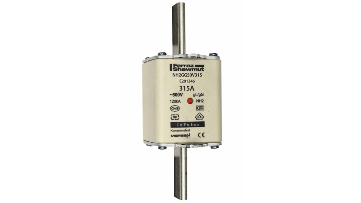 Mersen 315A NH Fuse, NH2, 500V ac