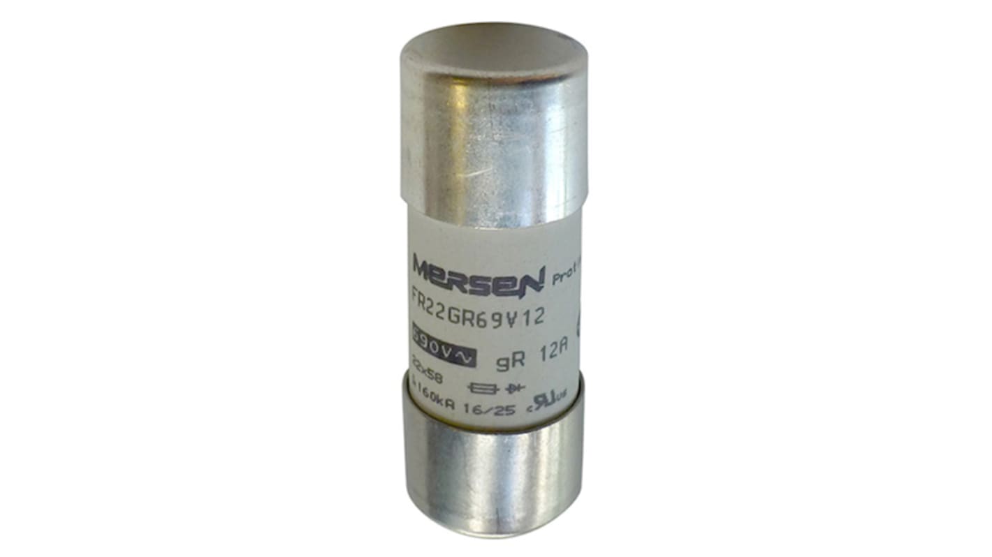 Cartouche fusible Mersen Protistor, 32A 22 x 58mm Type FF 500 V dc, 690 V ac, 700V c.a.