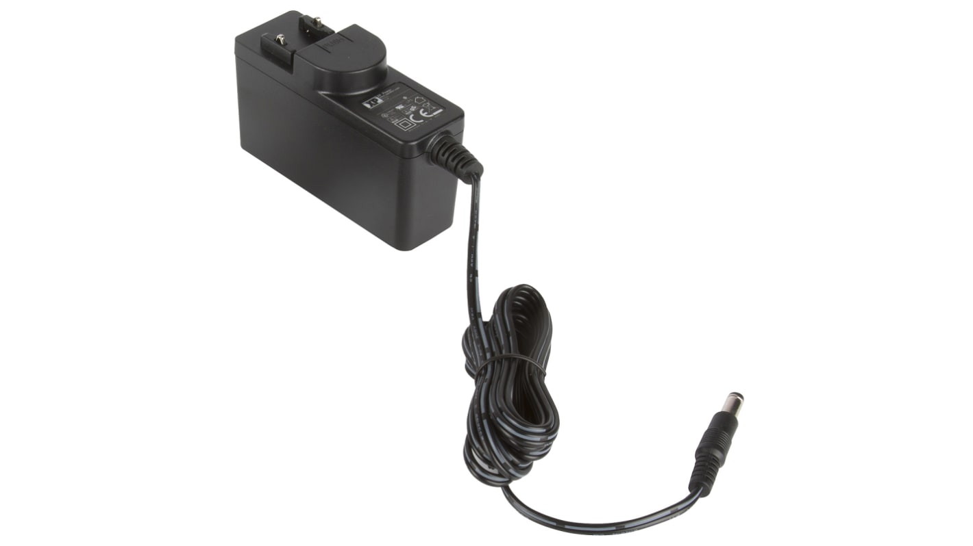 XP Power 12W Plug-In AC/DC Adapter 12V dc Output, 1A Output