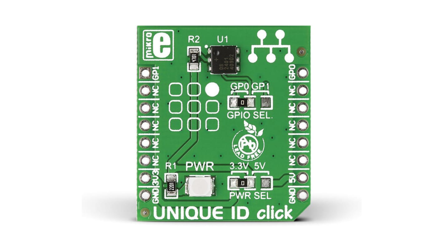 MikroElektronika MIKROE-1819, UNIQUE ID click Development Board for DS2401 for MikroBUS