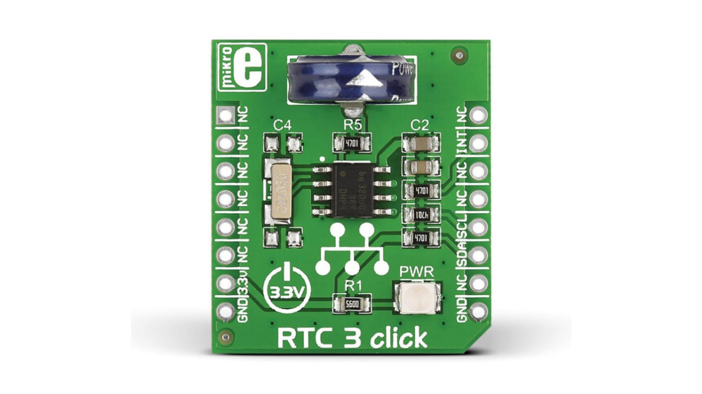 MikroElektronika MIKROE-1839, RTC3 Real Time Clock (RTC) mikroBus Click Board for BQ32000