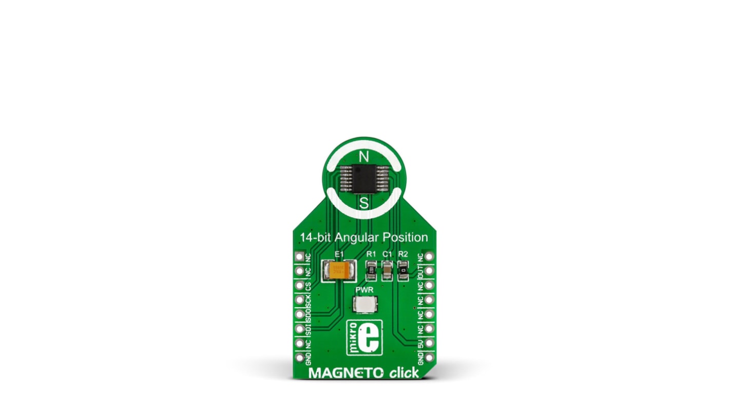 MikroElektronika Magneto Click mikroBus咔哒板, 霍尔效应传感器, AS5048A芯片