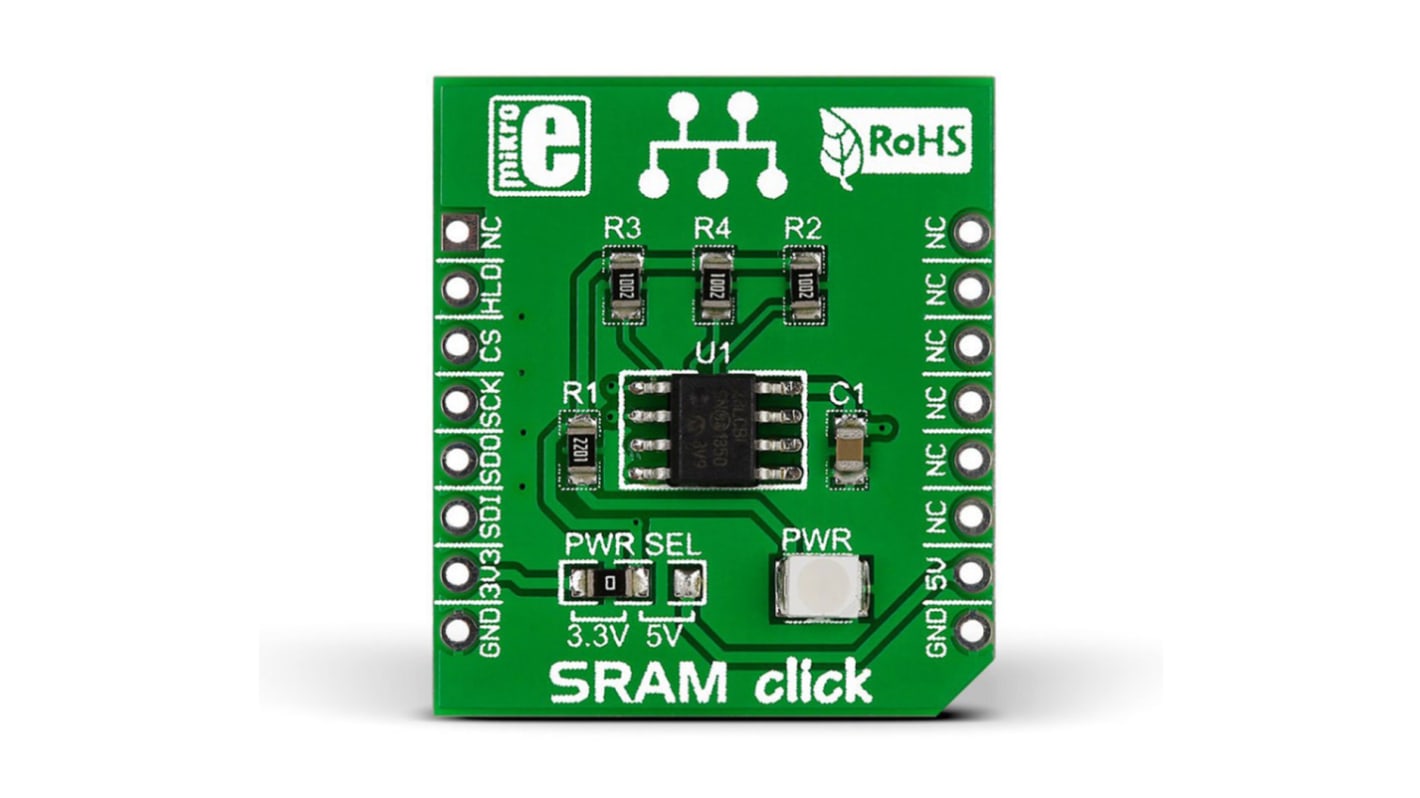 MikroElektronika MIKROE-1902, SRAM click SRAM Development Board for 23LC1024 for MikroBUS