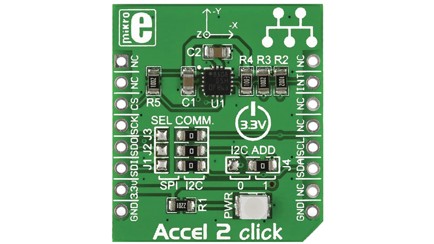 MikroElektronika Accel2 Click Accelerometer Sensor mikroBus Click Board for LIS3DSH