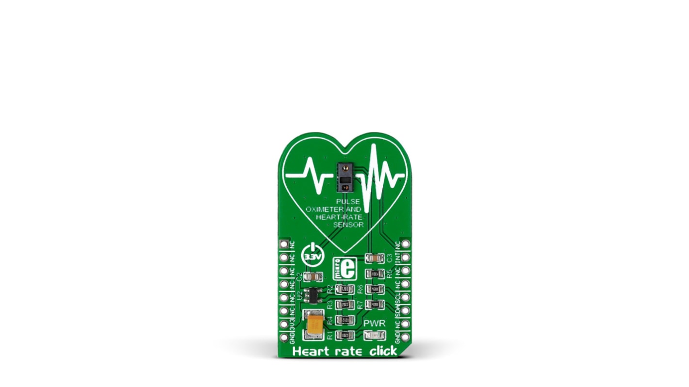 Kit de développement pour capteur MikroElektronika pour Capteur de fréquence cardiaque