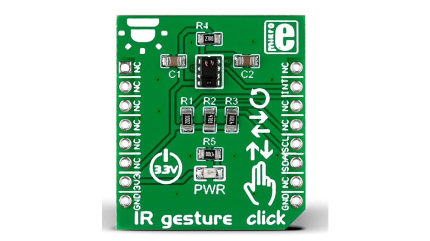 MikroElektronika IR Gesture mikroBus咔哒板, 手势跟踪用户界面, 74HC32芯片