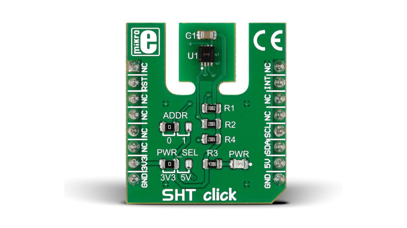 MikroElektronika SHT Click Temperature & Humidity Sensor mikroBus Click Board for SHT3x-DIS