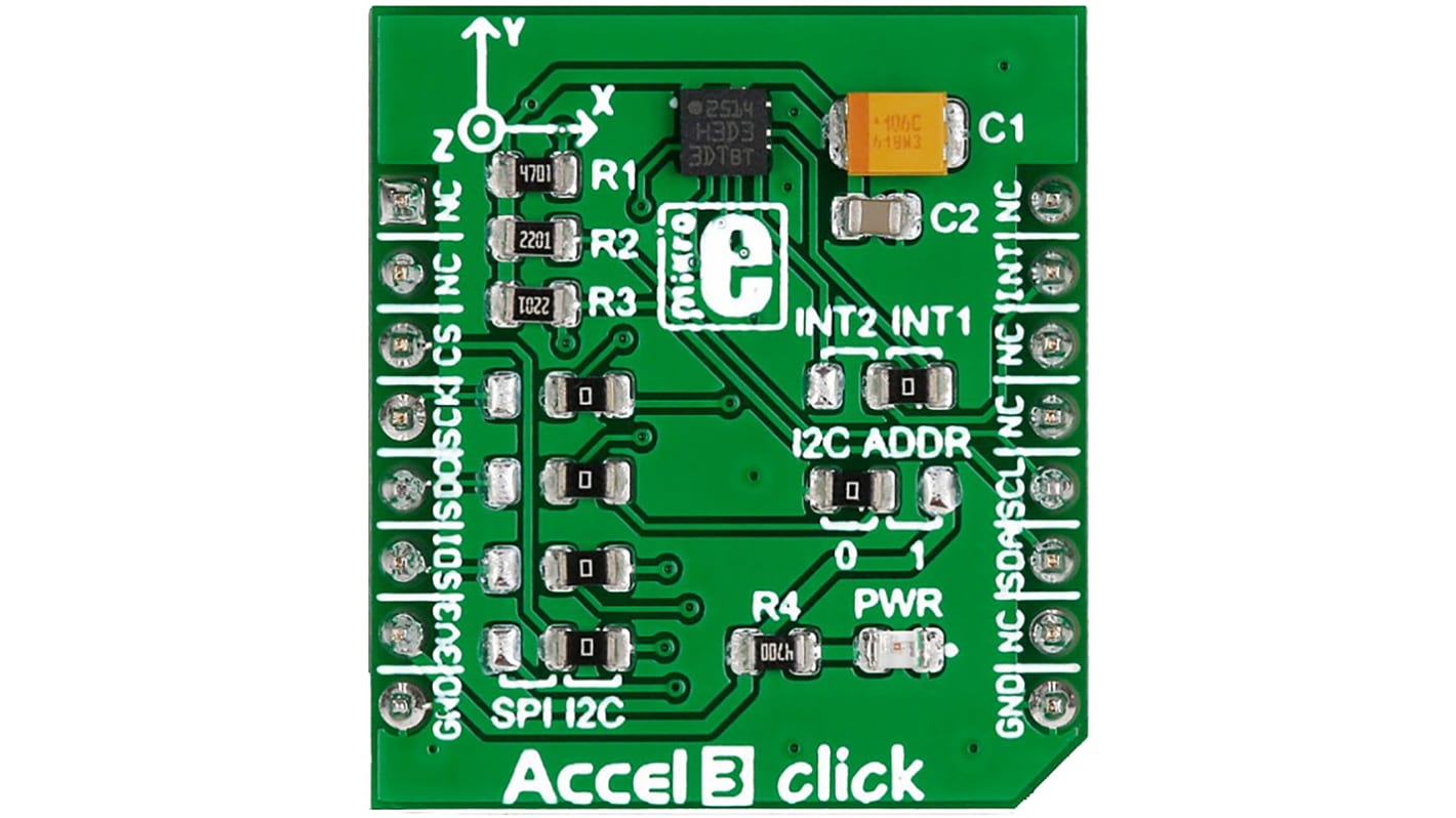 MikroElektronika Accel 3 Click Accelerometer Sensor mikroBus Click Board for H3LIS331DL