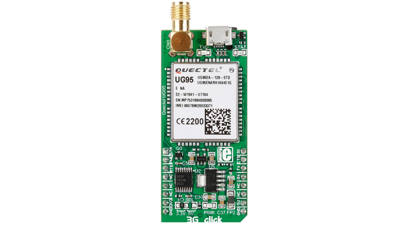 MikroElektronika 3G-EA Click (for EU & Australia) Quectel UG95 Mobile Communication (Cellular) mikroBus Click Board for