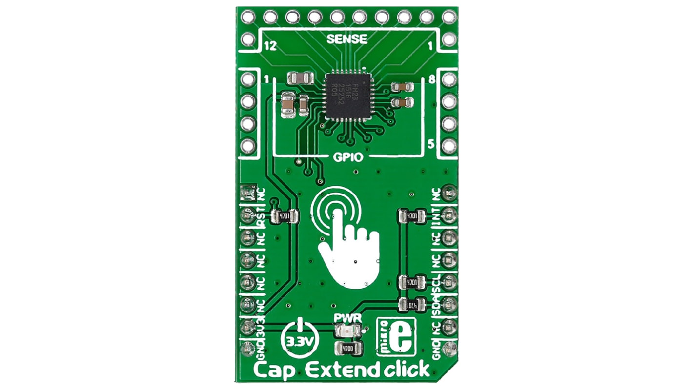MikroElektronika Entwicklungskit für MMS Cap Extend Kapazitive Berührung MikroBUS Click Board MPR121