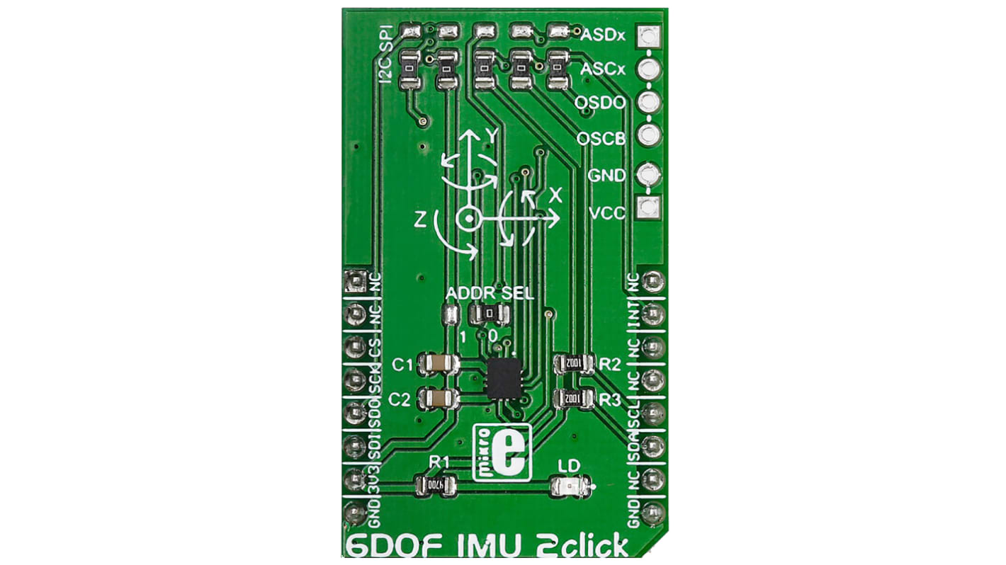 MikroElektronika 慣性測定ユニット(IMU) - 6 DoF 6DOF IMU 2 ClickmikroBus Clickボード BMI160 MIKROE-2337