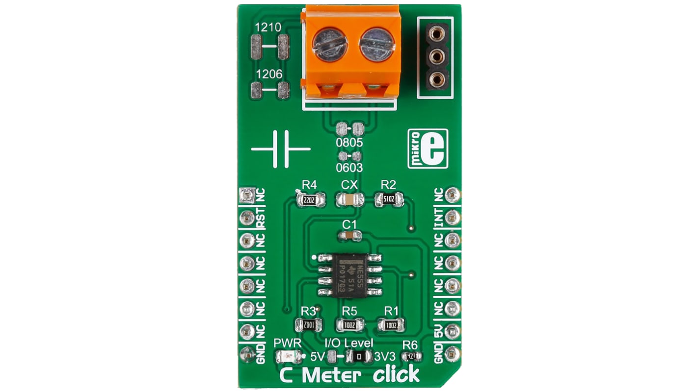 MikroElektronika NE-555 Entwicklungsbausatz Spannungsregler, C Meter Click Strommessung