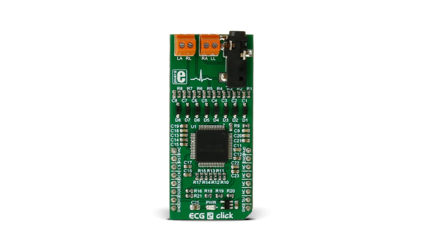 MikroElektronika ECG 2 click Heart Rate Sensor mikroBus Click Board for ADS1194
