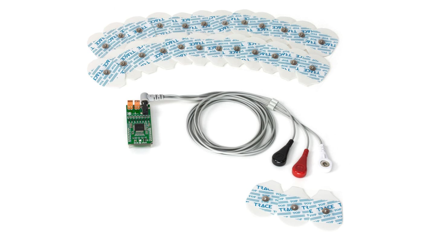 MikroElektronika ECG 2 click bundle Heart Rate Sensor mikroBus Click Board