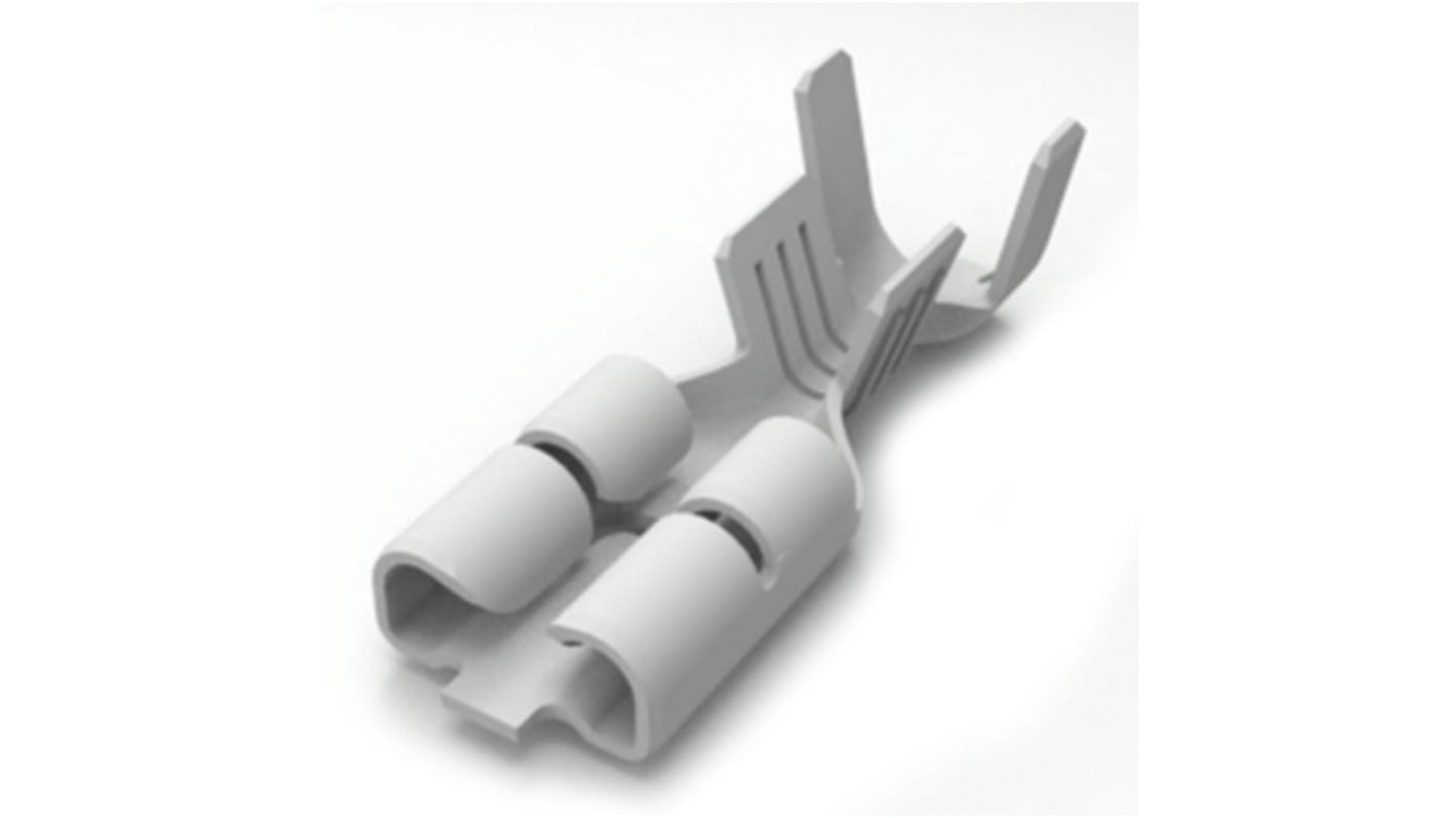 TE Connectivity FASTON .187 Uninsulated Female Spade Connector, Receptacle, 4.8 x 0.8mm Tab Size, 0.5mm² to 1.5mm²