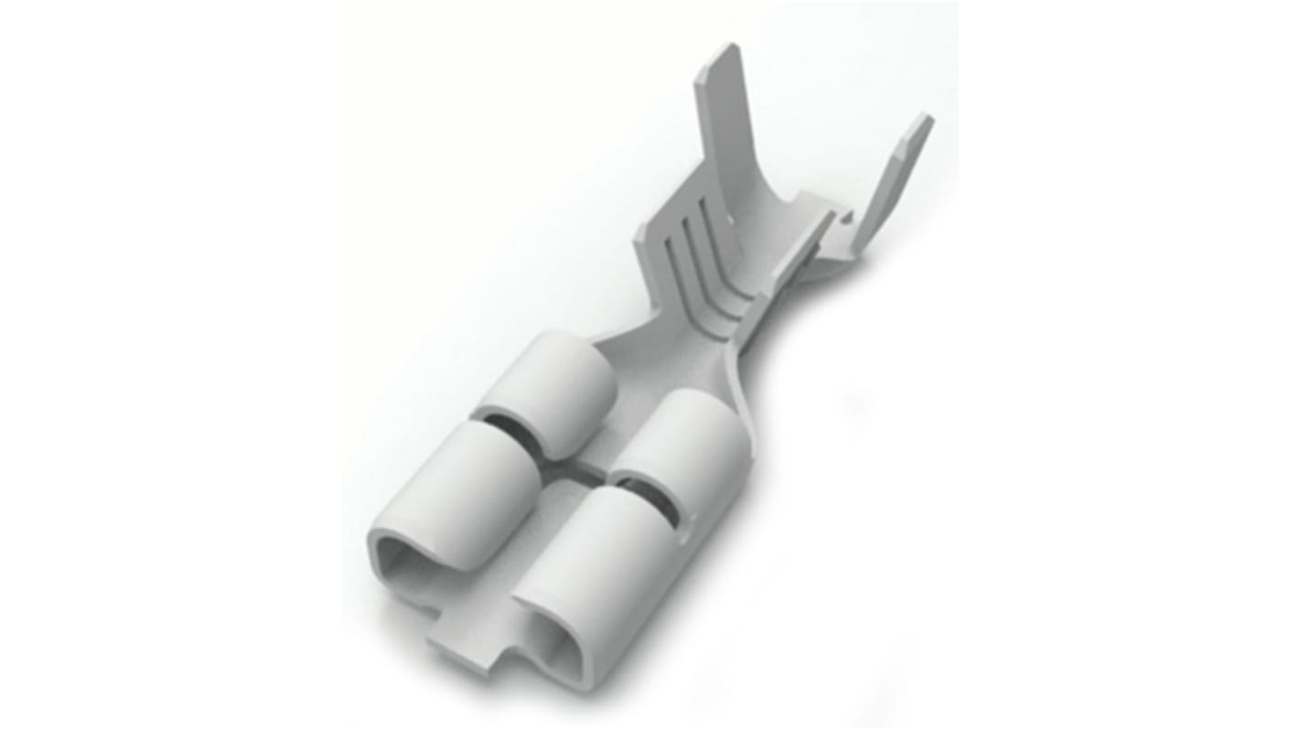 TE Connectivity FASTON .187 Uninsulated Female Spade Connector, Receptacle, 4.8 x 0.8mm Tab Size, 1mm² to 2.5mm²