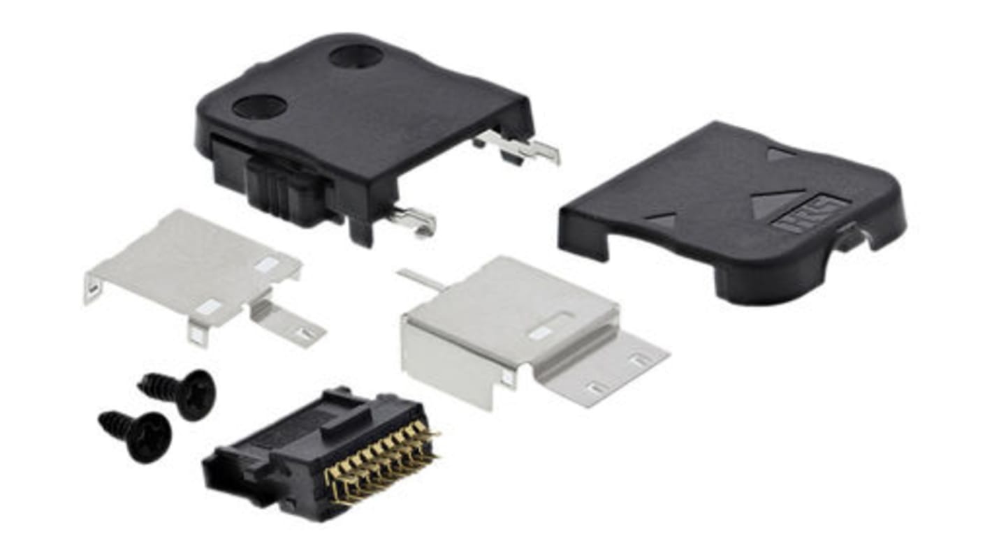 Hirose Telekommunikation Steckverbinder, ST, Stecker, Stecker, 18-polig , Löten, Schwarz, ST40