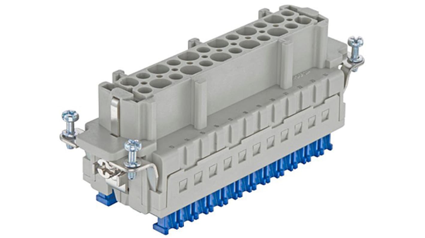 HARTING Power Connector Insert, 16A, Female, Han ES Press Series, 48 Contacts