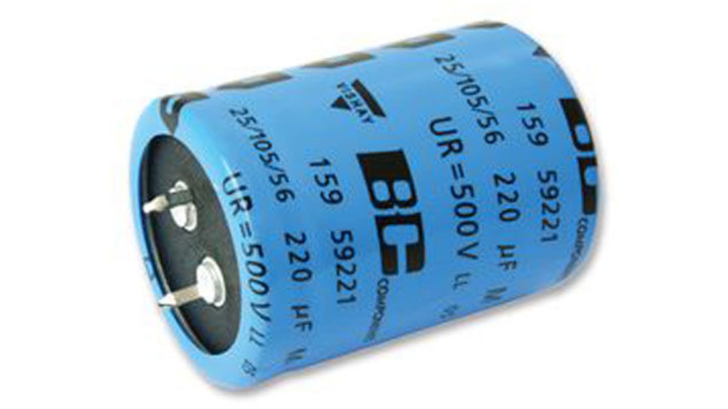 Vishay 120μF Aluminium Electrolytic Capacitor 500V dc, Snap-In - MAL215929121E3