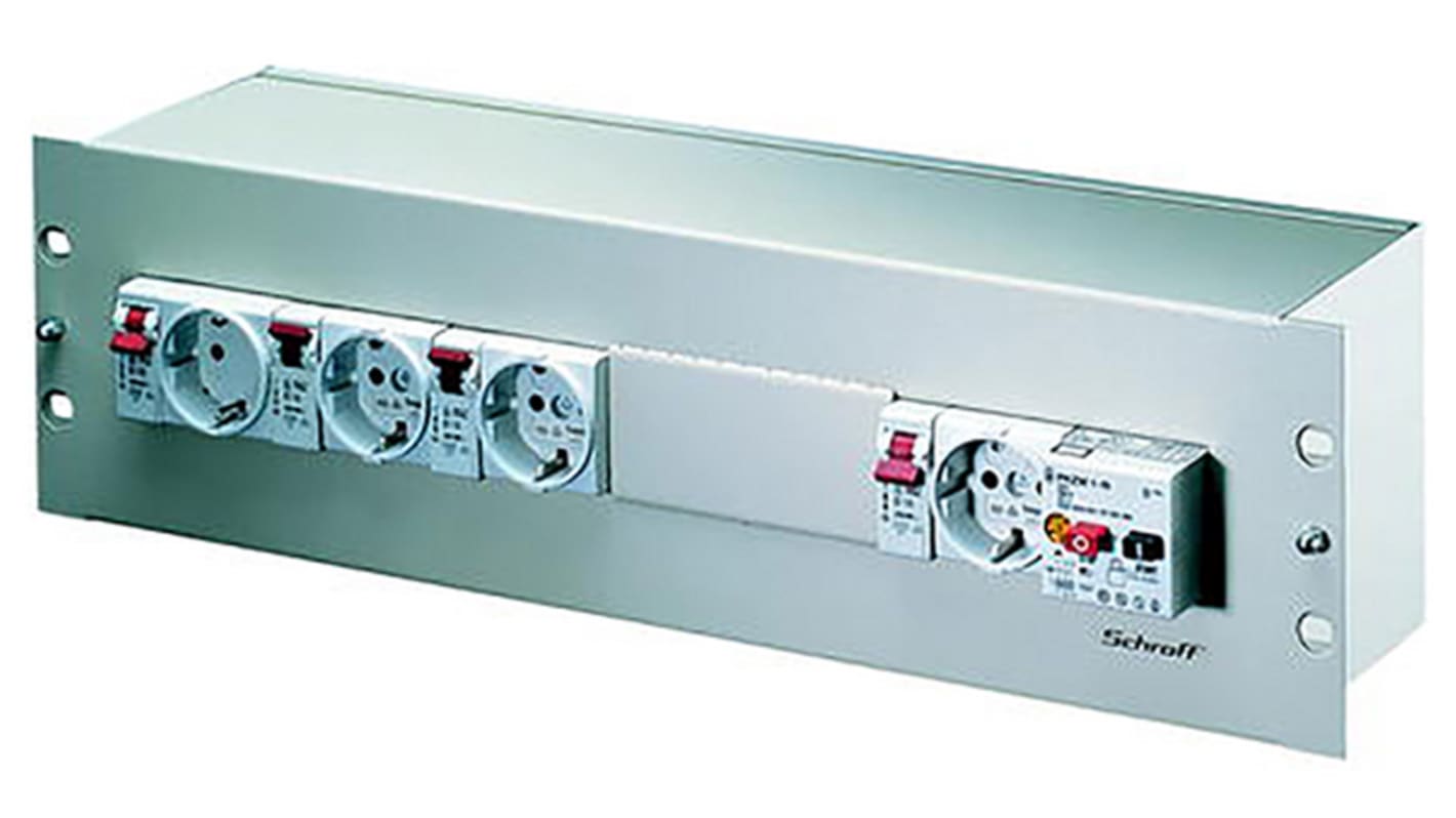 nVent SCHROFF Distribution Box 19 Inch Power Box for Use with 19-Inch Cabinet, 3U