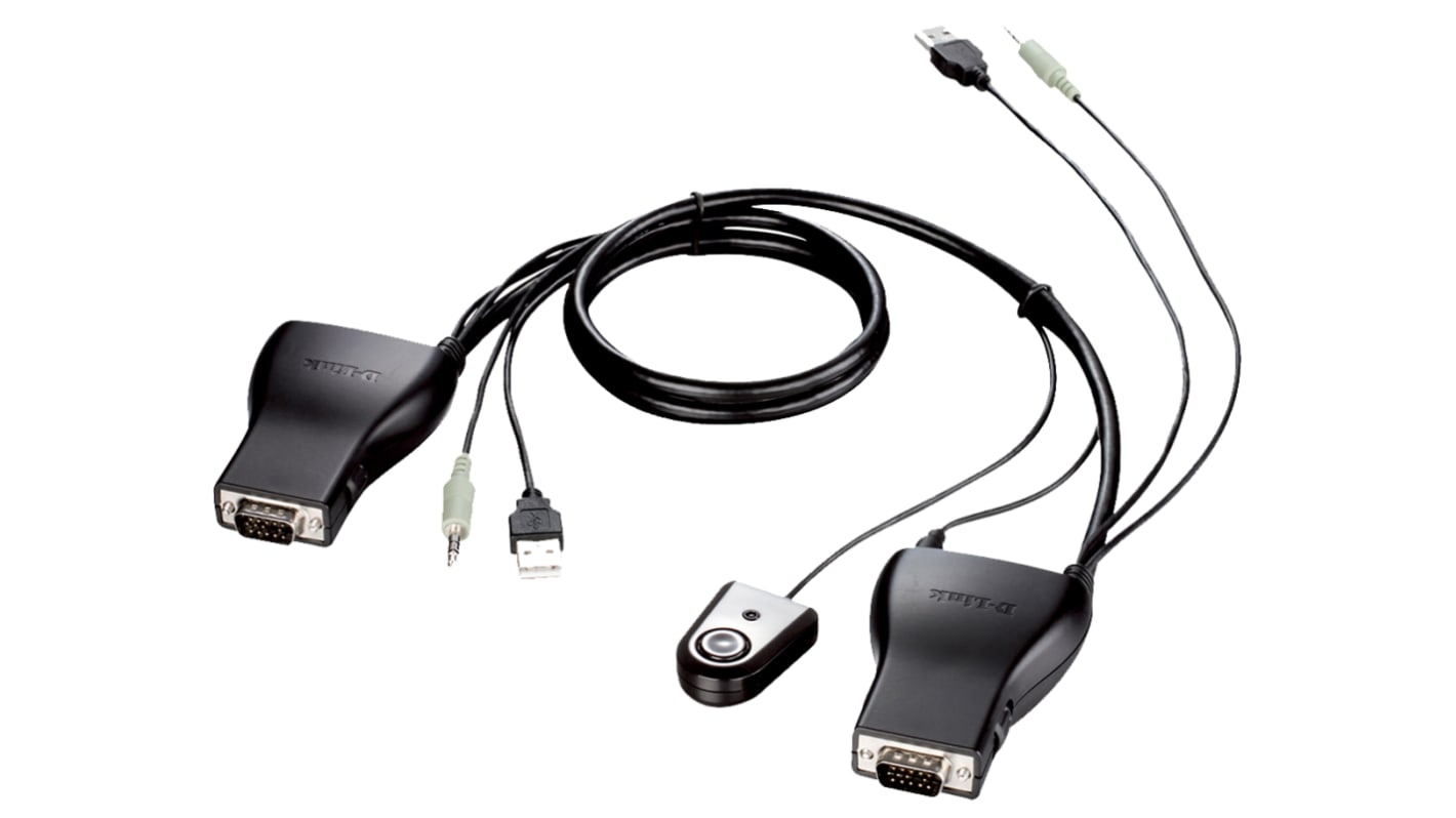 D-Link KVM切换器, 2端口, VGA视频接口
