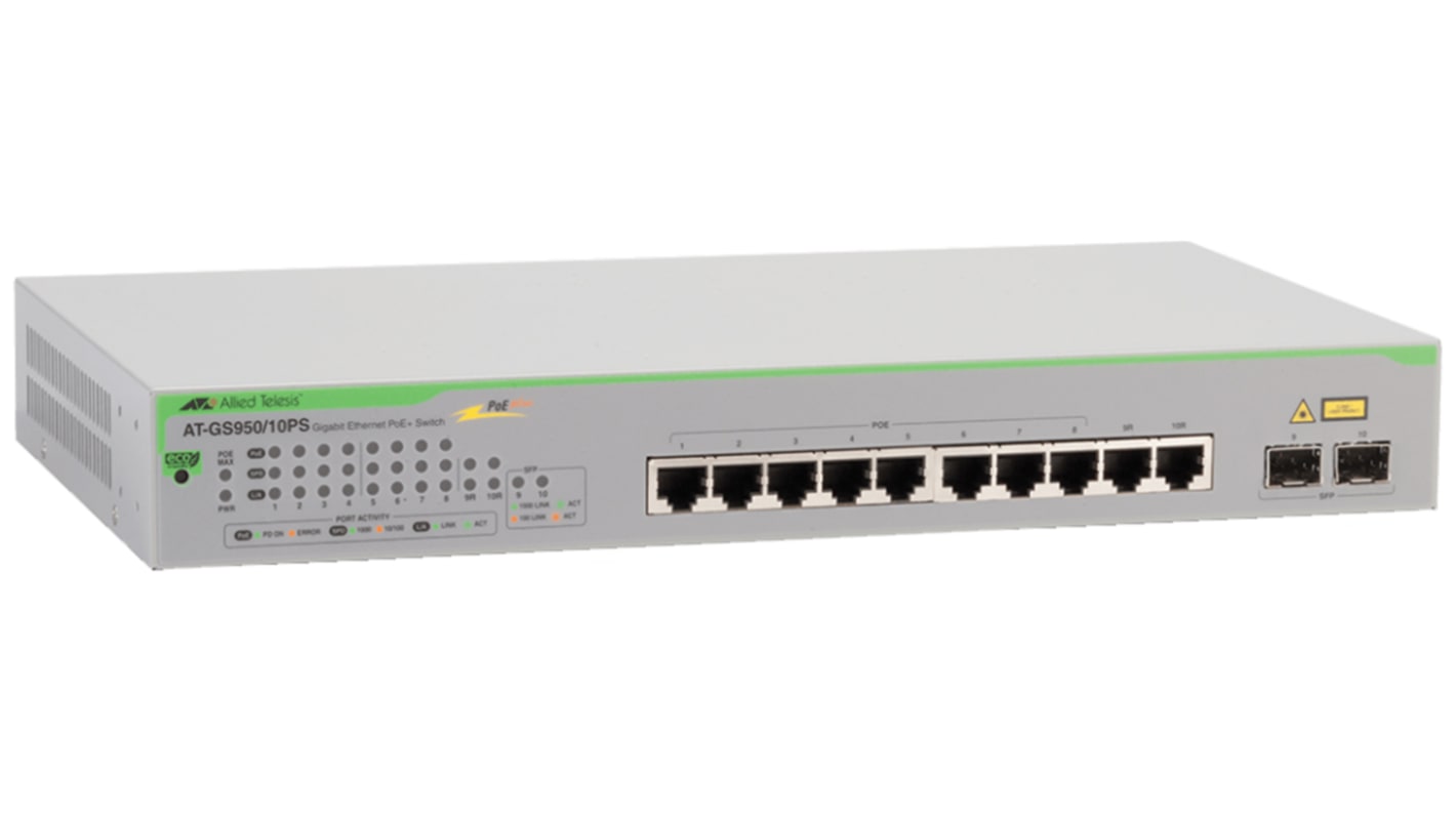 Commutateur Allied Telesis GS950/10PS, 8 ports