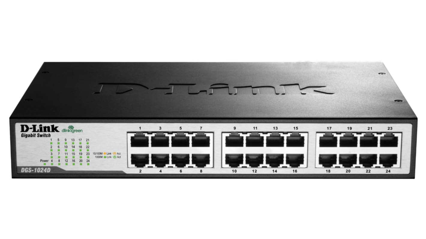 D-Link 24-Port Gigabit Unmanaged Desktop Switch, Unmanaged 24 Port Gigabit Switch, UK