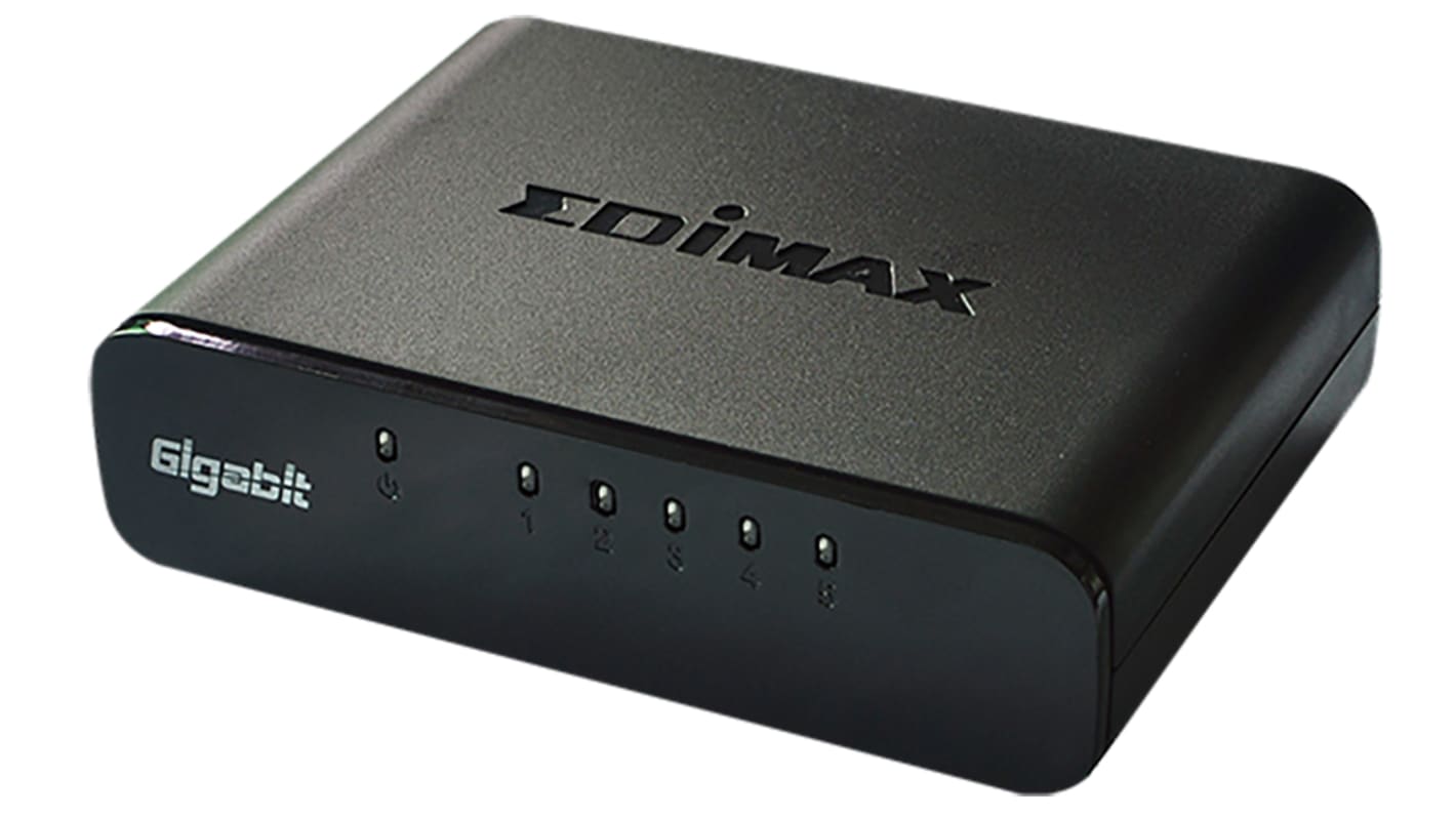 Edimax ES-5500G, Unmanaged 5 Port Ethernet Switch, Type G - British 3-Pin