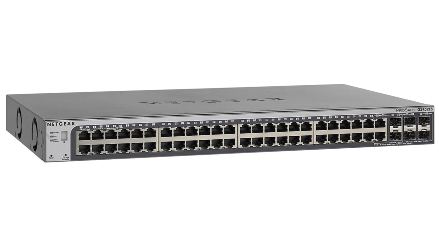 Netgear ProSafe GS752 Smart Switch 48-Port Smart 440 x 257 x 44mm