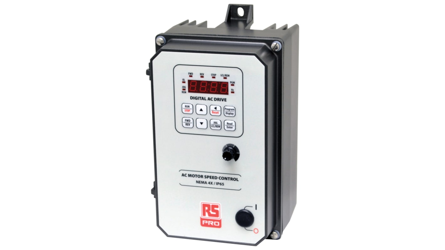 RS PRO Inverter Drive, 0.75 kW, 1 Phase, 230 V ac, 3.6 A