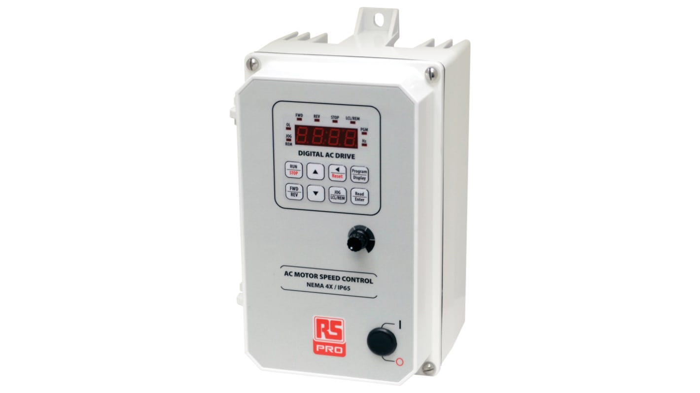 RS PRO Inverter Drive, 0.75 kW, 1 Phase, 230 V ac, 3.6 A