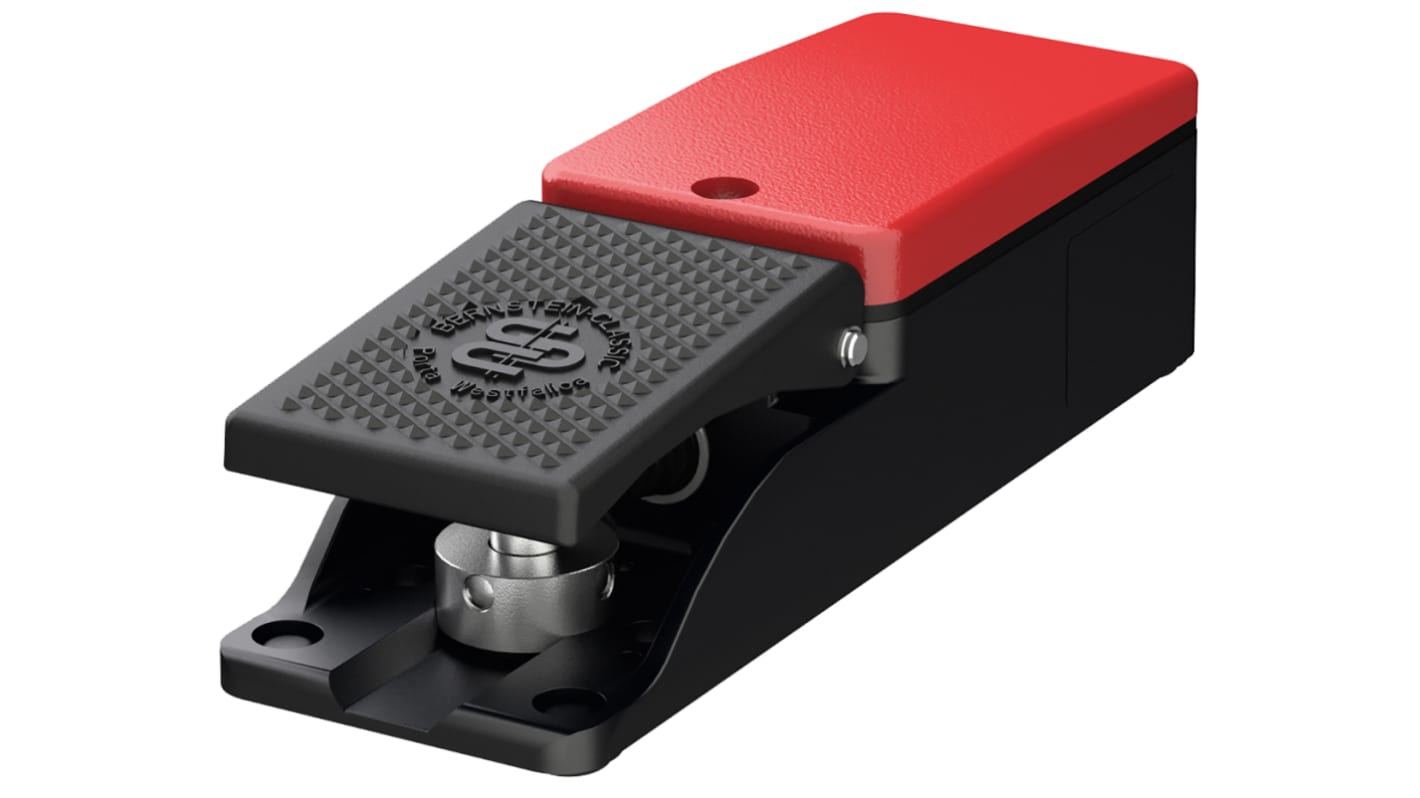 Bernstein AG Foot Switch Momentary On-Off Foot Switch - Aluminium Case Material, 20 mA Contact Current, 10V Contact