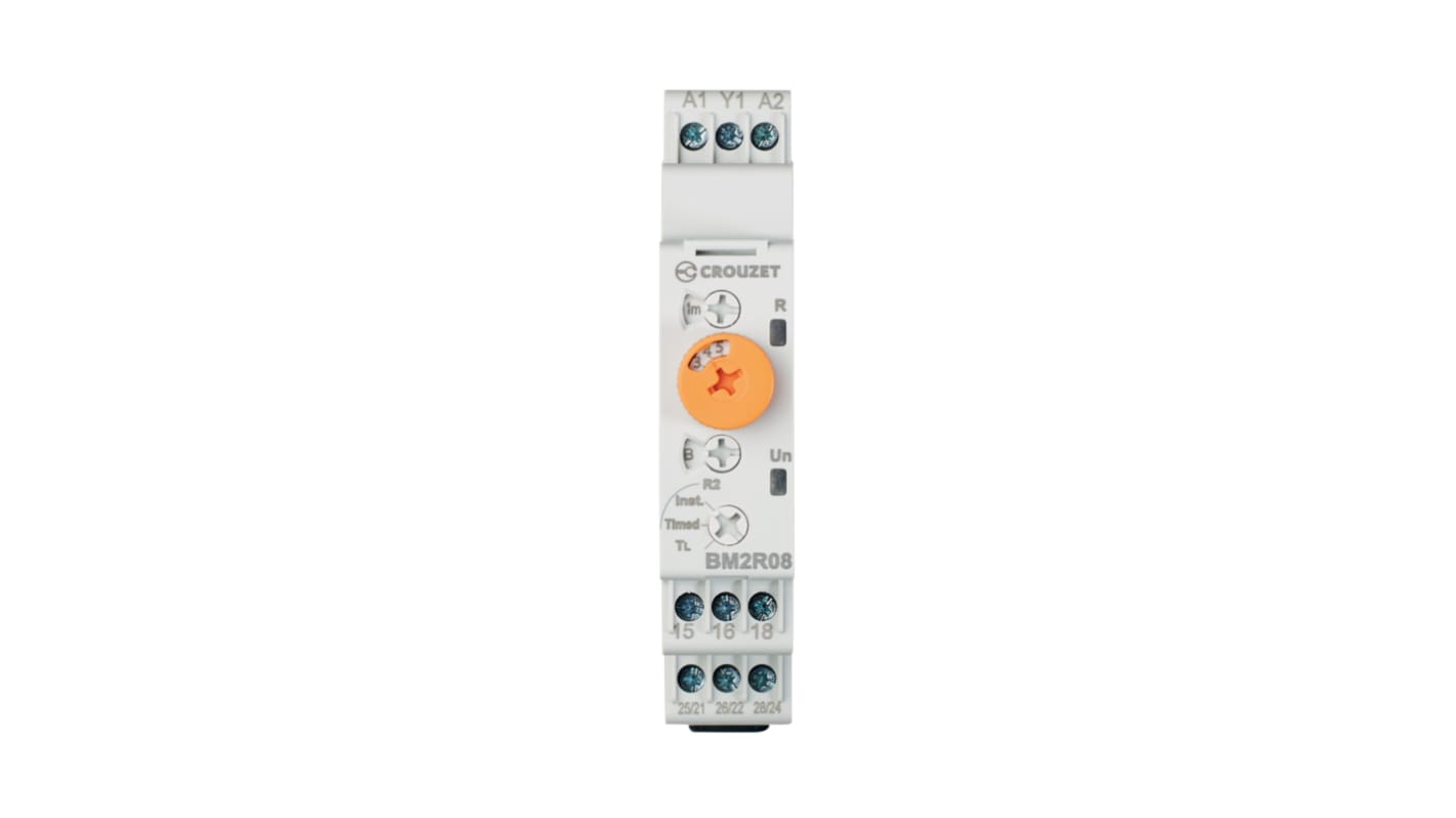 Crouzet 12 → 240V ac/dc Timer Relay, Multi-funktions timerfunktioner DIN-skinne