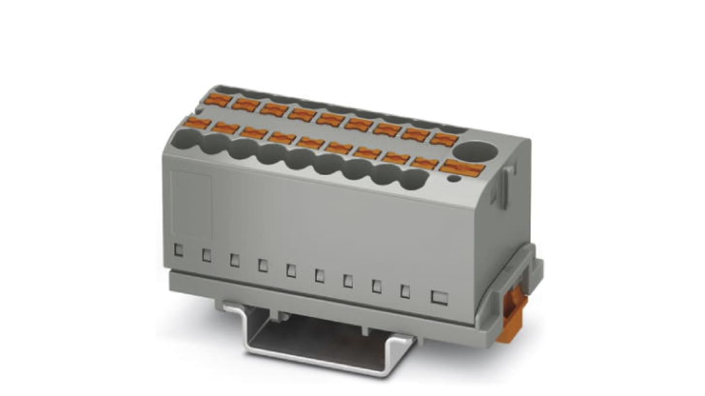 Phoenix Contact Einsteck Verteilerblock 19-polig , 26 → 12 AWG, 24 A, 41 A / 500 V, 0.14 → 4mm²