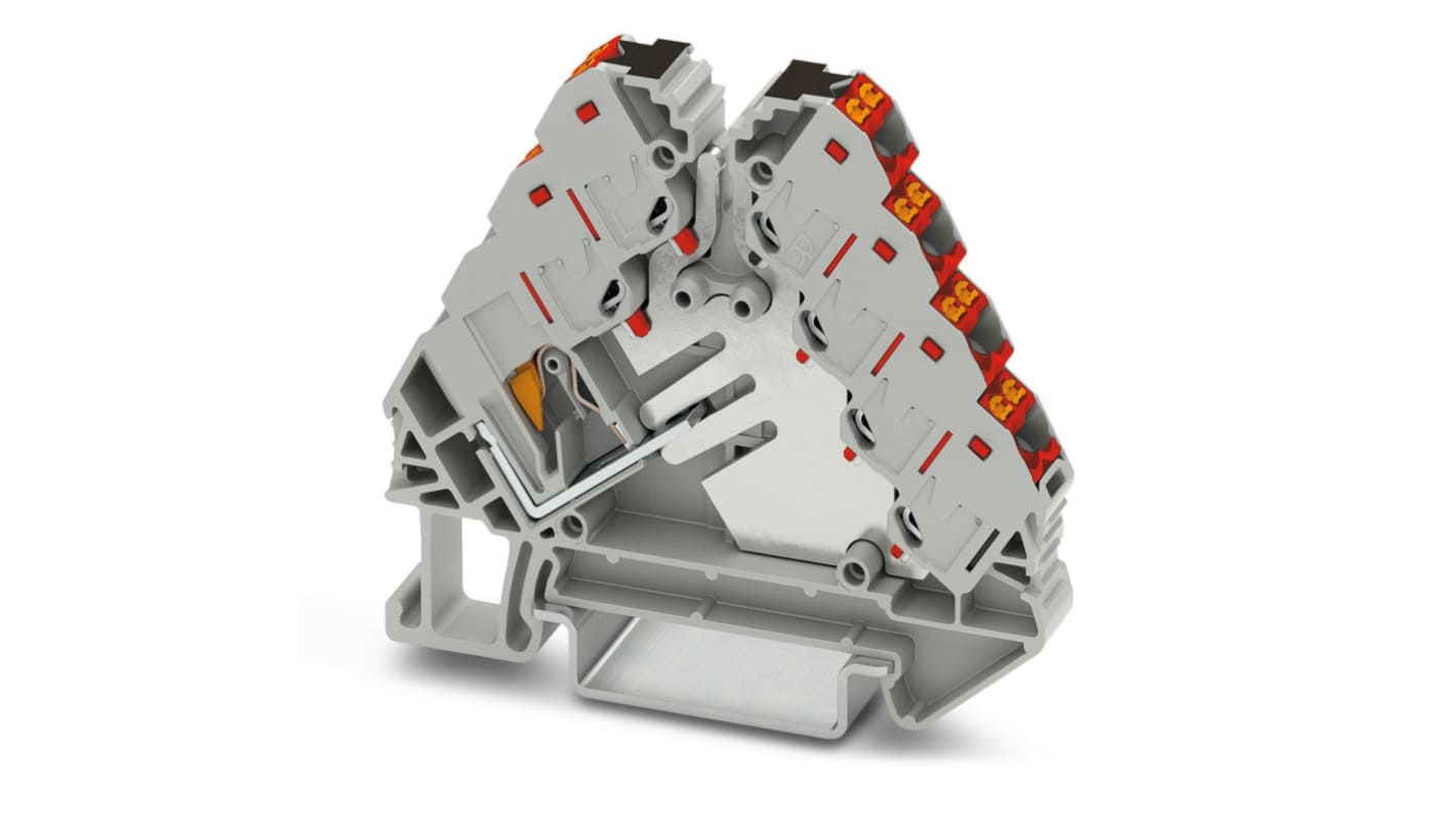 Phoenix Contact PTRVB Series PTRVB 4-FI /RD Distribution block, 13-Way, 1.75 A @ 1.5 mm², 32 A @ 4 mm², 26 → 14