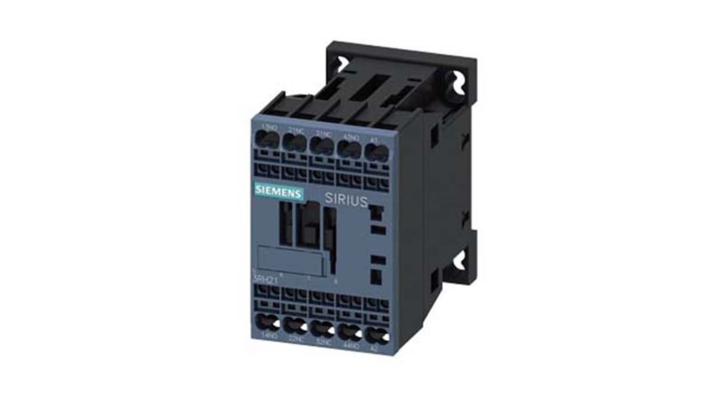 Siemens SIRIUS Innovation 3RH2 Leistungsschütz, 600 VDC, 690 VAC / 10 A 2 Schließer + 2 Öffner 2-Hilfskontakte