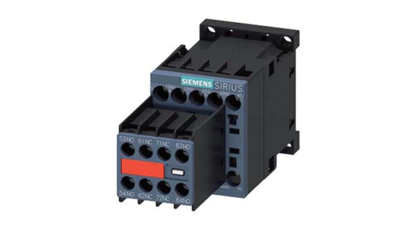 Siemens SIRIUS Innovation 3RH2 Leistungsschütz, 600 VDC, 690 VAC / 10 A 6 Schließer + 2 Öffner 2-Hilfskontakte