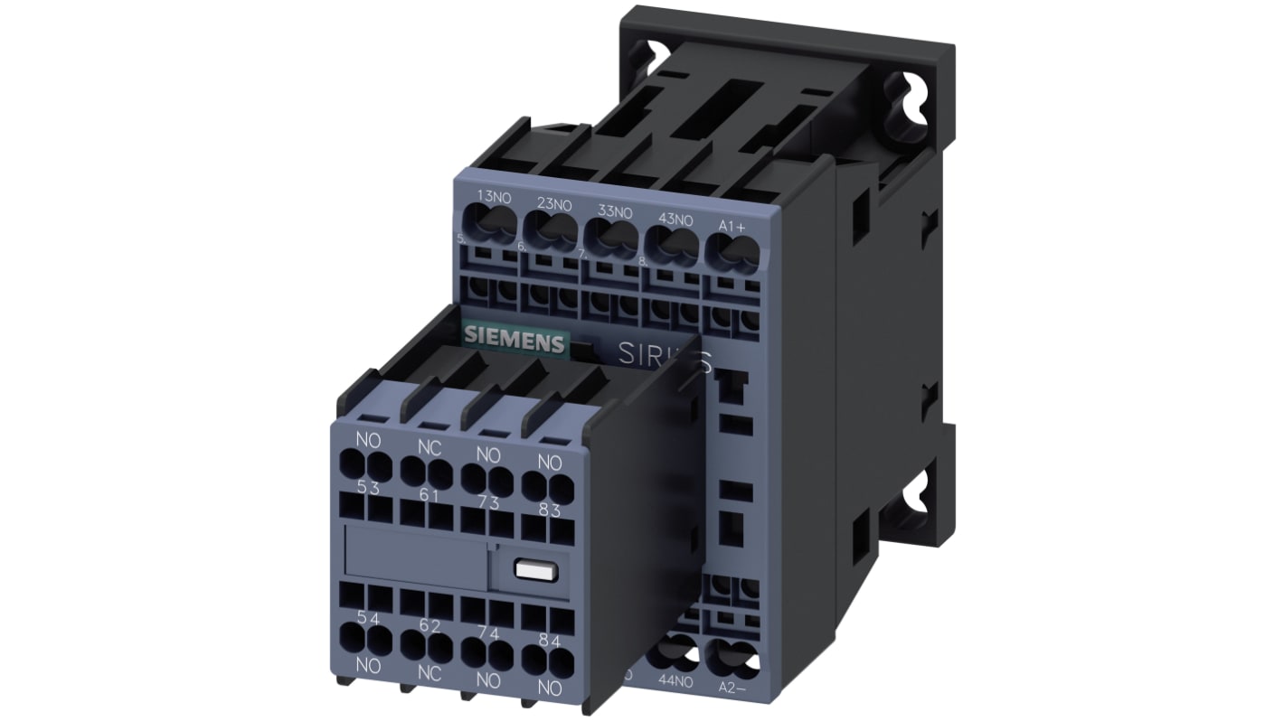 Przekaźnik pomocniczy Siemens 10 A 7NO + 1NC Montaż na szynie DIN Sprężynowe 3RH2371-2FB40