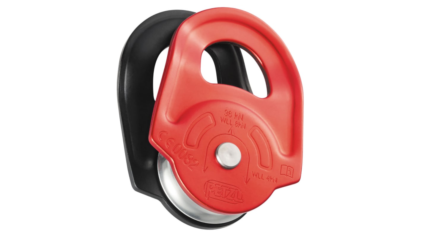 Petzl Rope Pulley, 7mm min rope diameter, 13mm max rope diameter, 8kN max working load