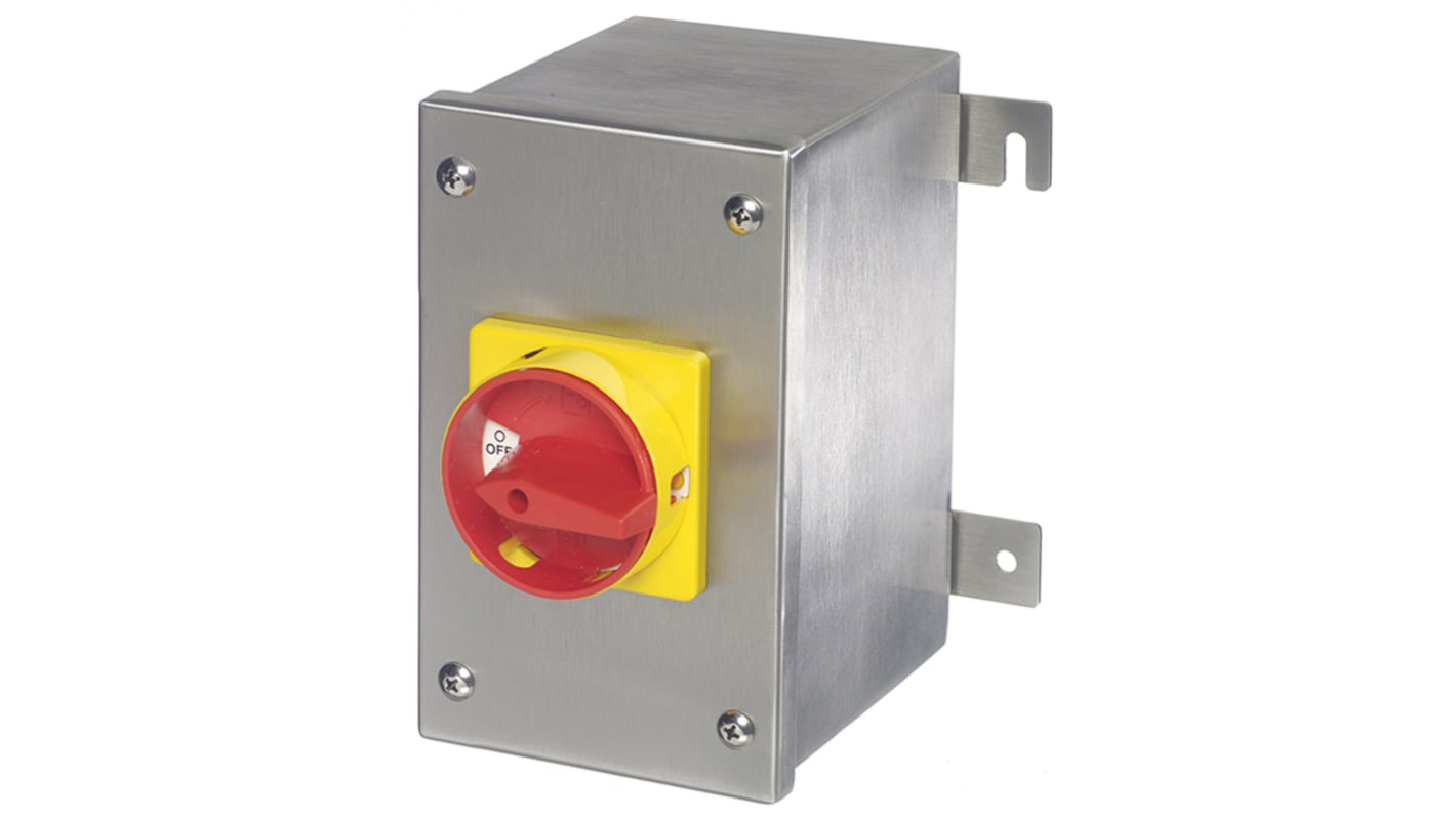 RS PRO 4P Pole Panel Mount Isolator Switch - 25A Maximum Current, IP65