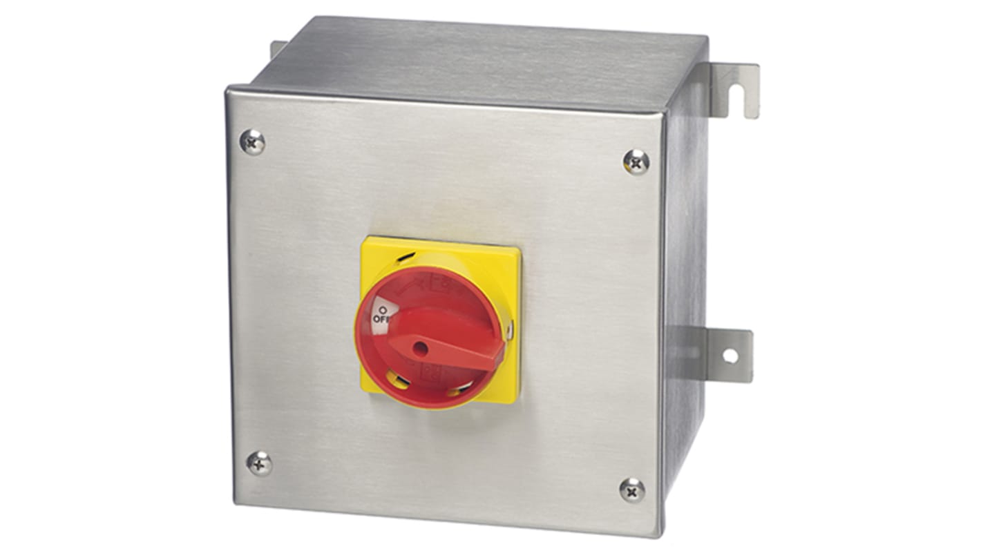 RS PRO 4P Pole Panel Mount Isolator Switch - 63A Maximum Current, IP65