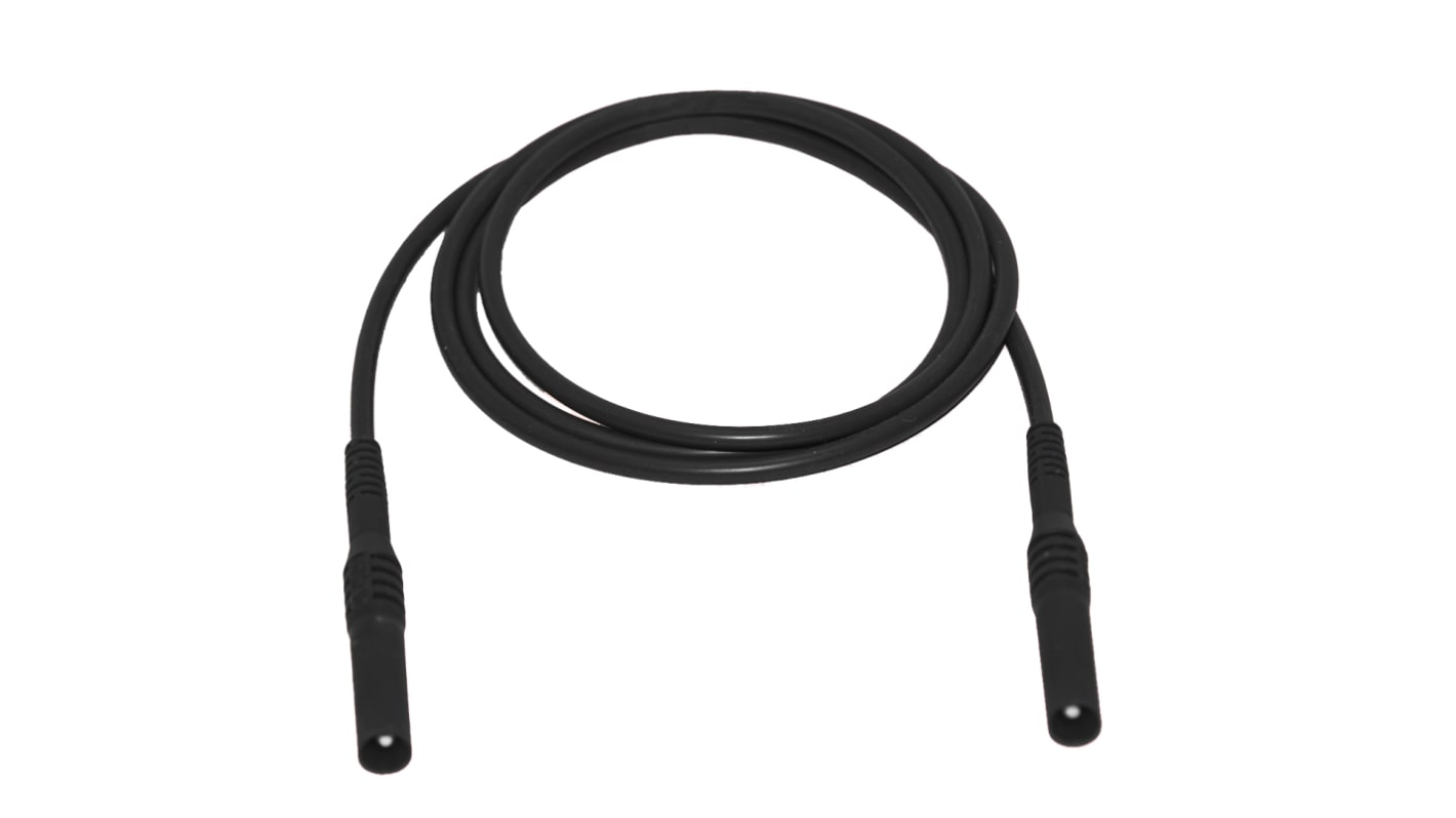 Pico Technology 4mm插头测试线, 500mm线长, 36A, 黑色, 公插至公插, CAT III 1000V