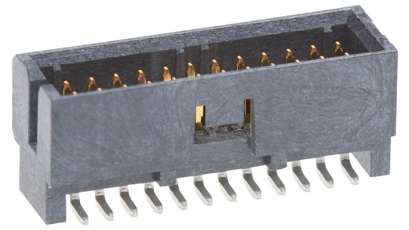 Molex 24p双排排针 直向板对板连接器, 1.27mm间距, 1.4A, 125.0 V, SMT安装, Slim-Grid系列