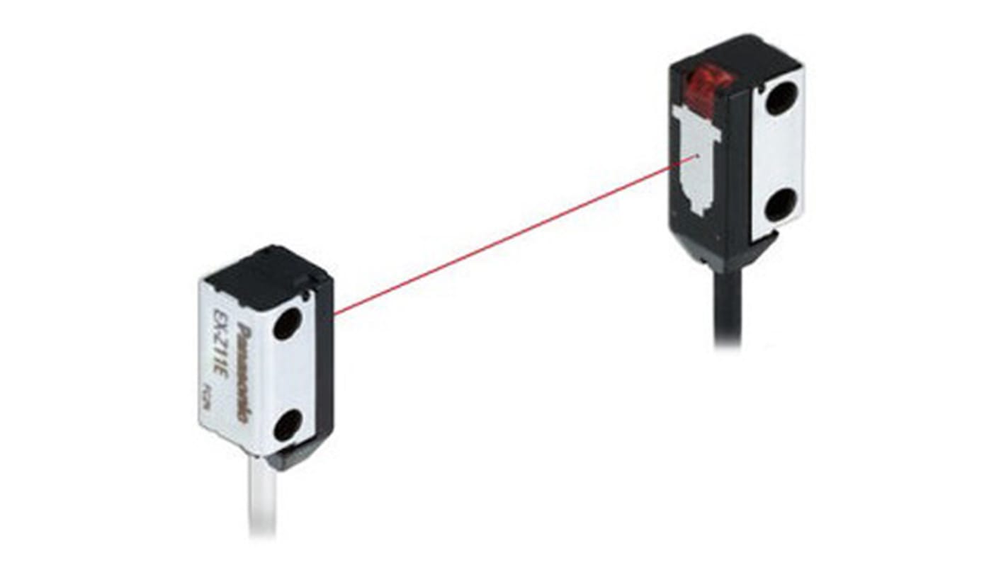 Panasonic Through Beam Photoelectric Sensor, Block Sensor, 50 mm Detection Range