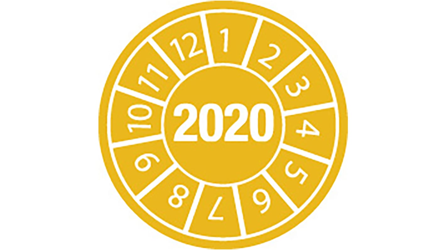 Brady Adhesive Inspection Date Labels-2020-. Quantity: 250