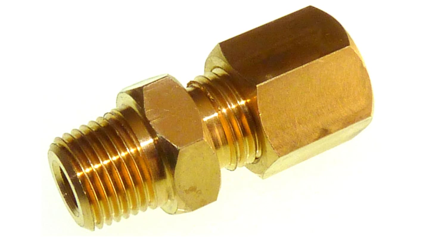 RS PRO, 1/4 NPT Compression Fitting for Use with Thermocouple or PRT Probe, RoHS Compliant Standard