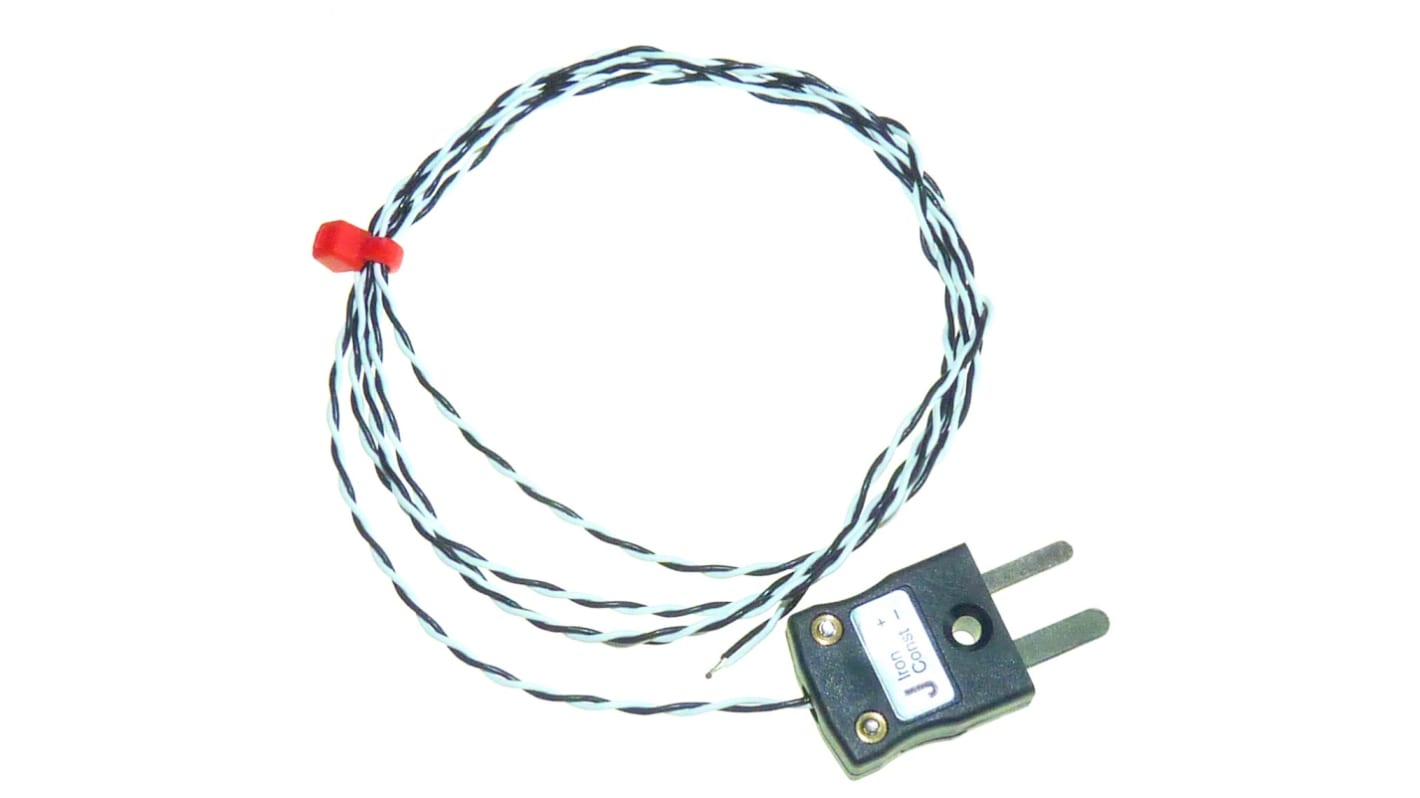 RS PRO Type J Exposed Junction Thermocouple 1m Length, 1/0.3mm Diameter → +250°C